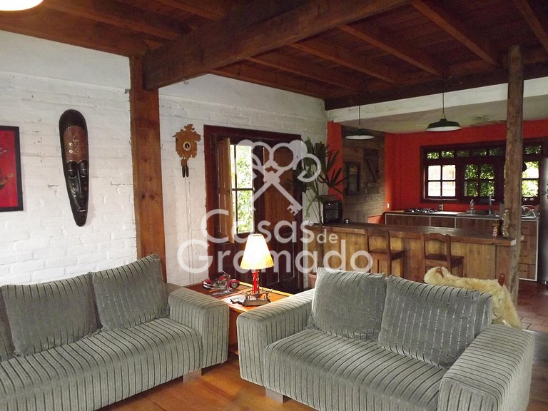 Locação de casa por temporada em Gramado e Canela casa rústi