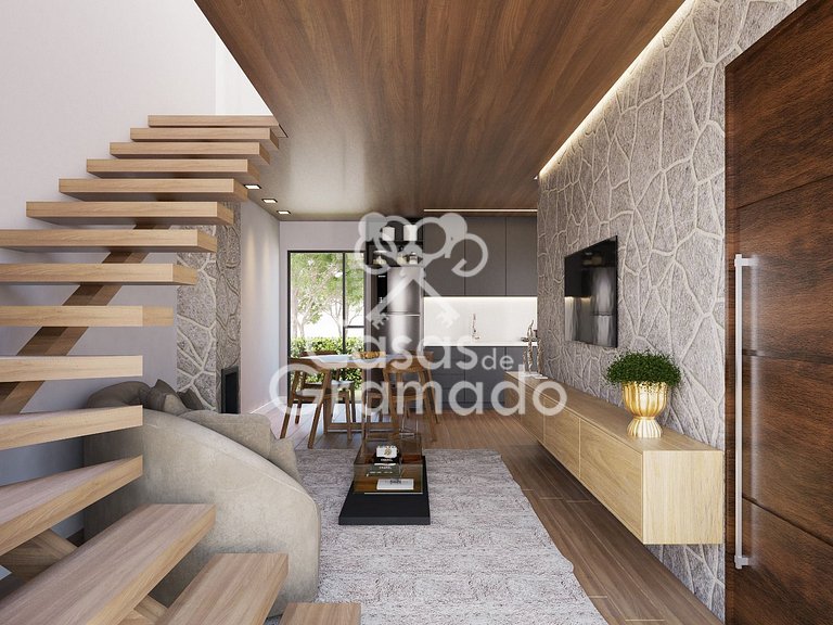 Sobrado à venda na Planta, 02 suítes, 01 vaga, Moura – Grama