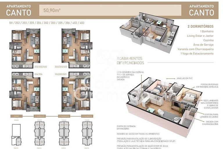 Apartamento na planta à venda, 2 quartos,1 Suíte, 01 vaga -