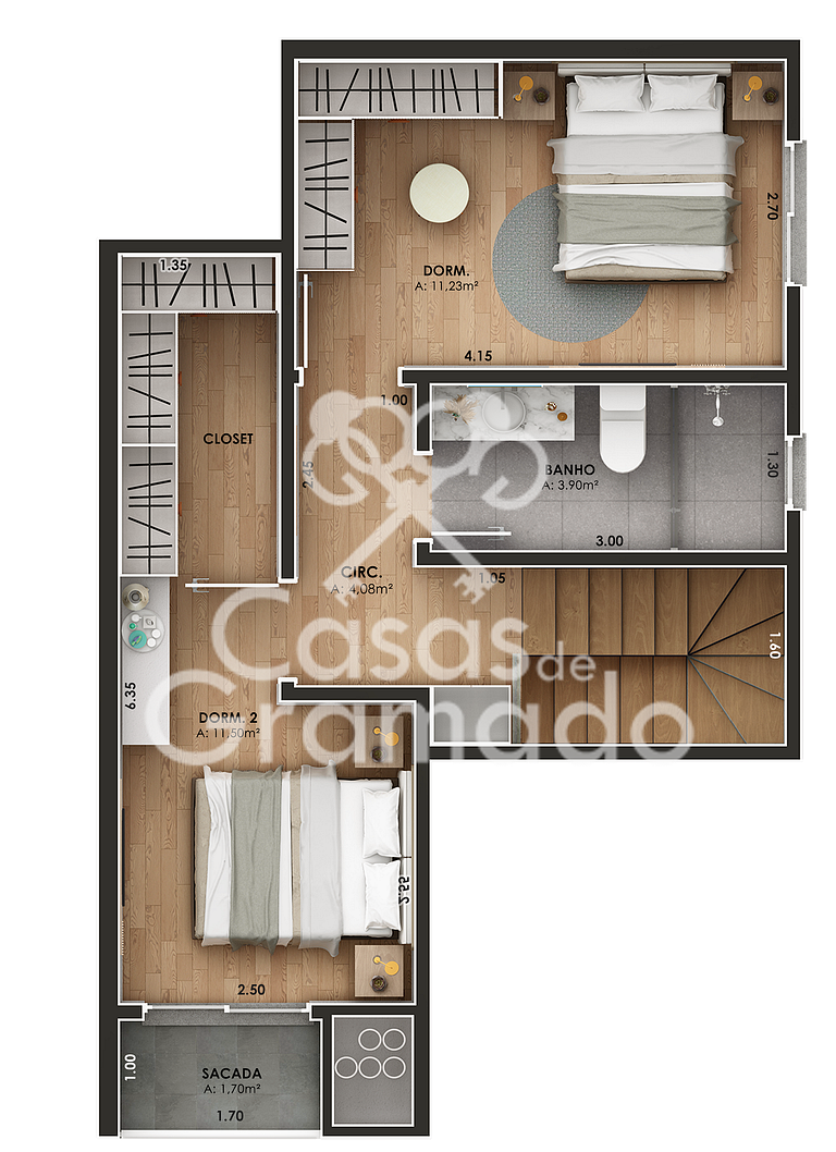 Apartamento na planta à venda, 2 quartos,1 Suíte, 01 vaga -