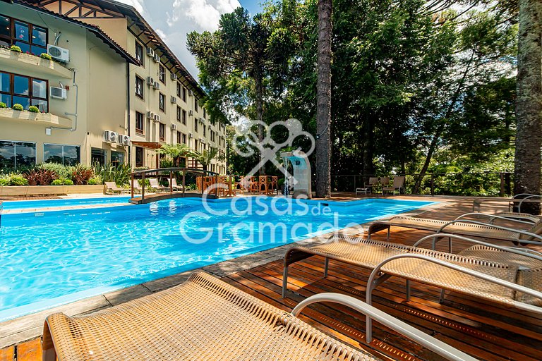 Suíte 157 no Flat com Total Acesso ao Wish Resort