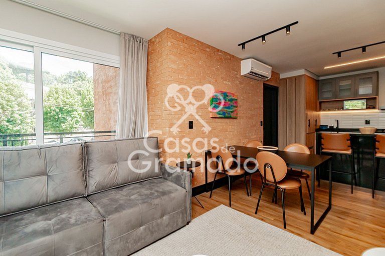 Luxuoso 2 Quartos no Centro de Gramado