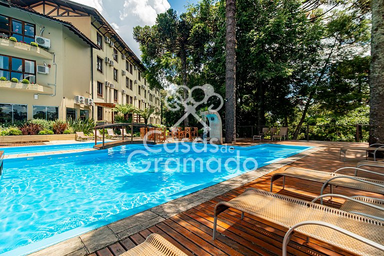 Flat Serrano com Total Acesso ao Wish Resort